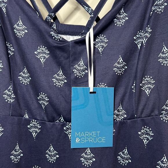 NWT Market & Spruce Alisha Blue Maternity Tank Dress Size XXL - Picture 7 of 9